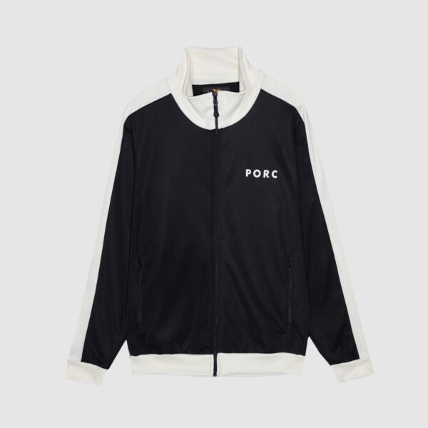 "League" Black/White Track Top