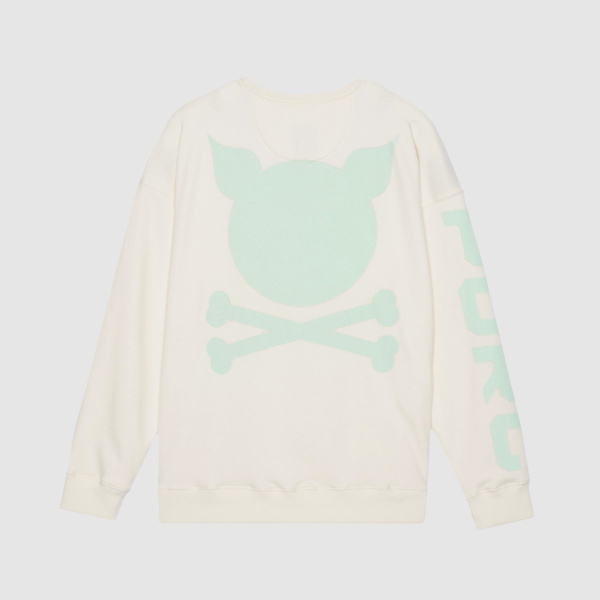 "Digital" Off White Oversized Sweatshirt