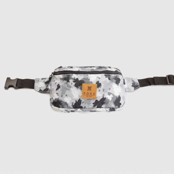 "Camouflage" Grey Hip Bag