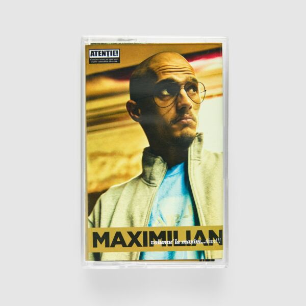 Tricou galben bumbac premium PORC x Maximilian Volumu la maximilian editie limitata cu logo Casalot Sound pe maneca