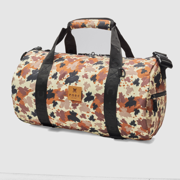 "Logo" Camouflage Brown Small Duffel Bag