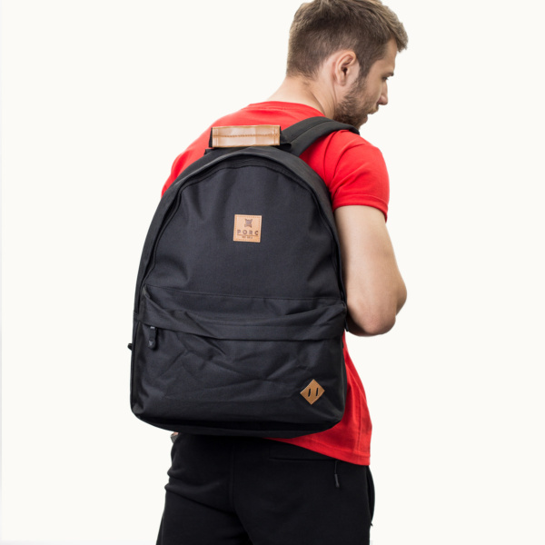 "Logo" Black Backpack