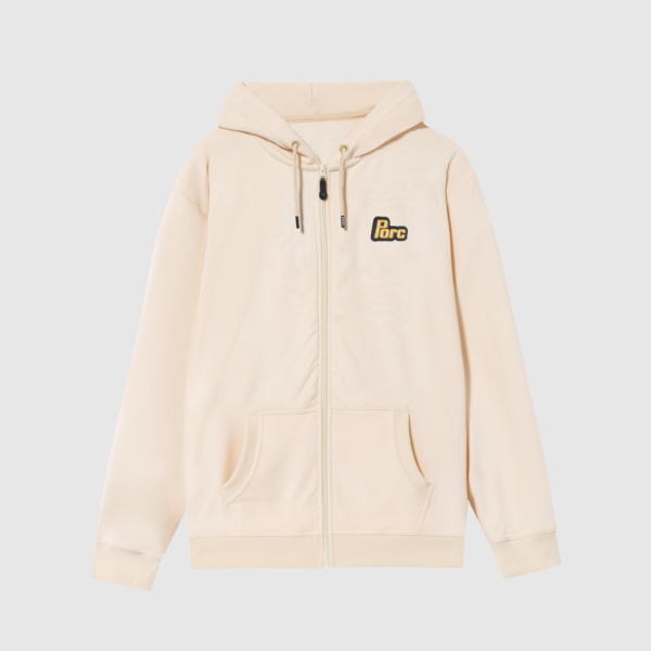 "Tilted" Mineral Zipper Hooded Sweat