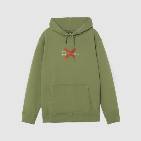 "DXSSIII_009" Olive Hooded Sweat