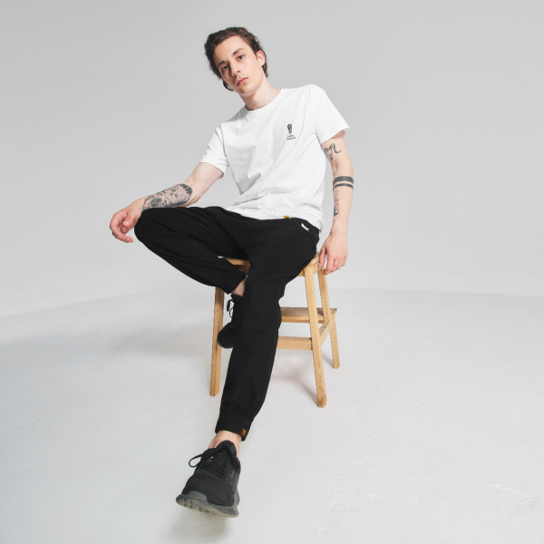 "Essential Logo" Black Joggers
