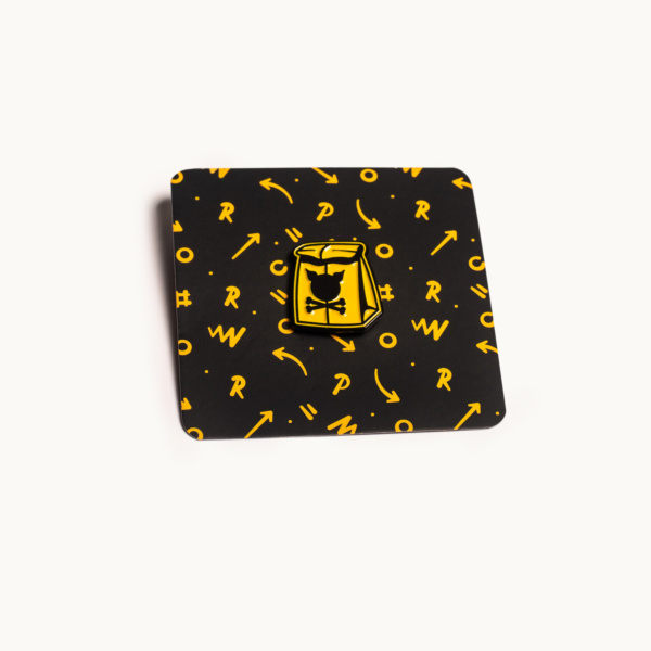 "Lunch" Metallic Pin