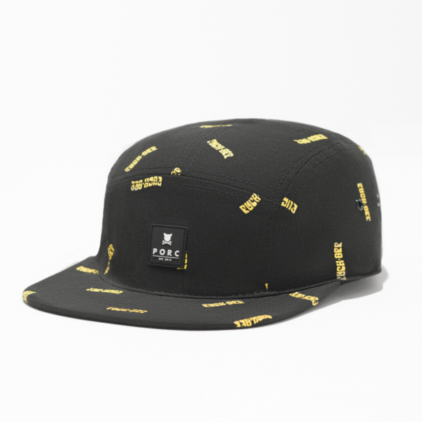 "FCK OFF" Mustard/Black Five Panel