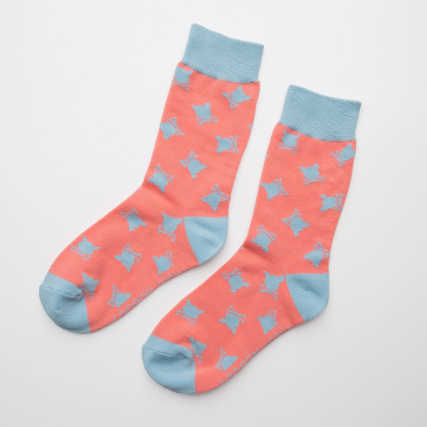 "Flag" Pudra/Grey Socks