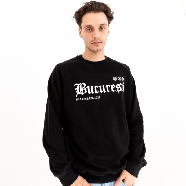 "Bucuresti" Black Sweatshirt