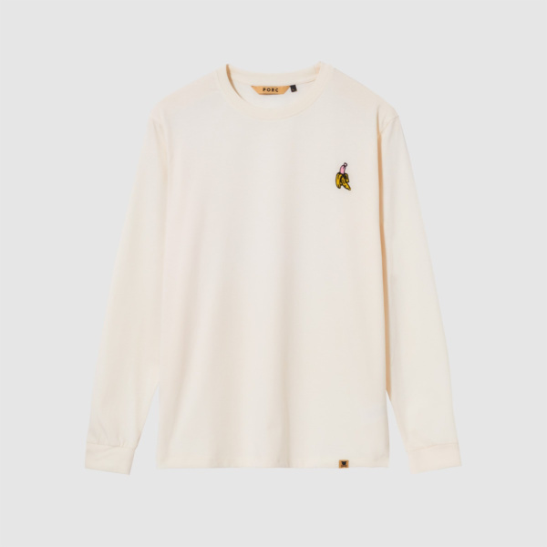 "Banana" Off White Longsleeve T-Shirt