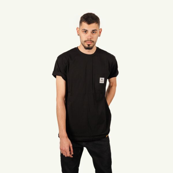 "Reflective Label" Black T-Shirt