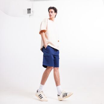 "Collect" Navy Cargo Shorts