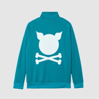 "Crooked" Teal/Aqua Track Top