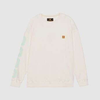 "Digital" Off White Oversized Sweatshirt