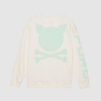 "Digital" Off White Oversized Sweatshirt