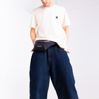 "Incognito" Black Reversible Hip Bag