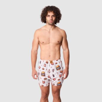 "Feast" Grey Boxer Shorts