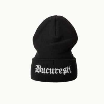 "Bucuresti" Black Beanie