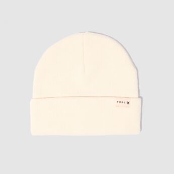 "Factor" Off White Beanie