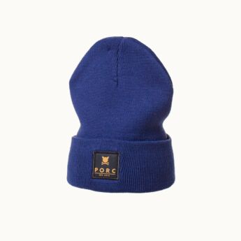 "Logo" Woven Navy Beanie