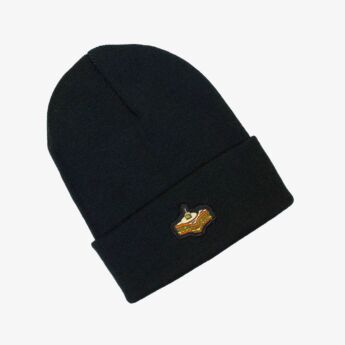 "Toast" Black Beanie