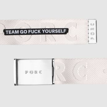 "TGFY" Off White Belt