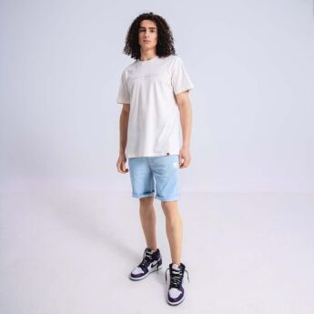 "Essential Logo" Blue Short Chinos