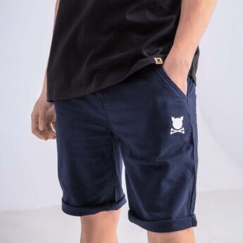 "Essential Logo" Navy Short Chinos