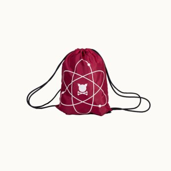 "Atom" Burgundy Drawstring Bag