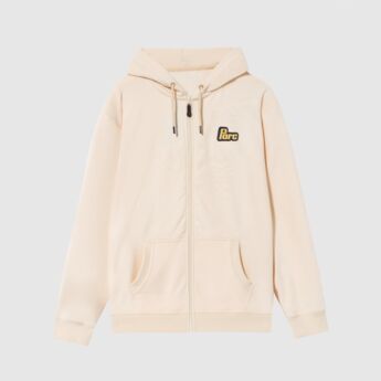 "Tilted" Zipper Hooded Sweat