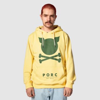"Logo" Yellow Hooded Sweat