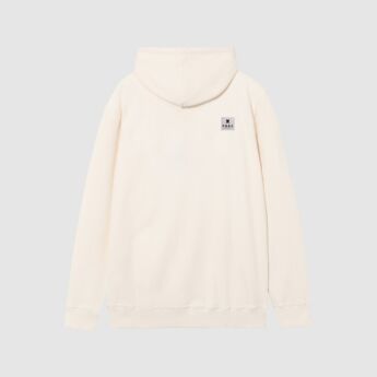"Reflective Label" Off White Hooded Sweat