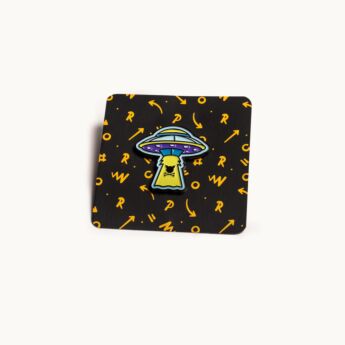 "UFO" Metallic Pin