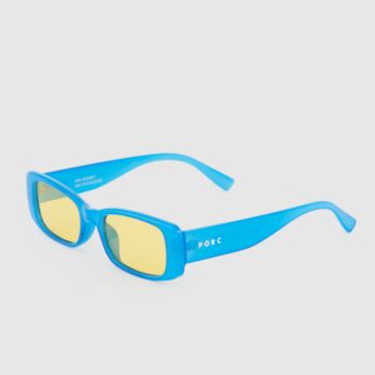 "Notorious" Blue/Gold Translucent Polarized Sunglasses