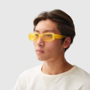 "Notorious" Gold Translucent Polarized Sunglasses