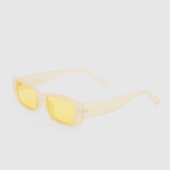 "Notorious" Off White/Gold Polarized Sunglasses