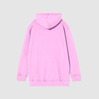 "Logo" Oversized Pale Rose Hooded Sweat