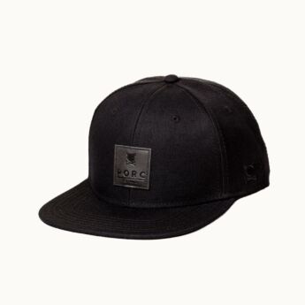 "Logo" Leather Premium Snapback All Black