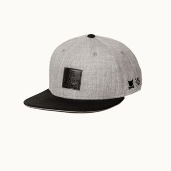 "Logo" Leather Premium Snapback Grey/Black
