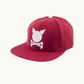 "Logo" Premium Snapback Burgundy/White