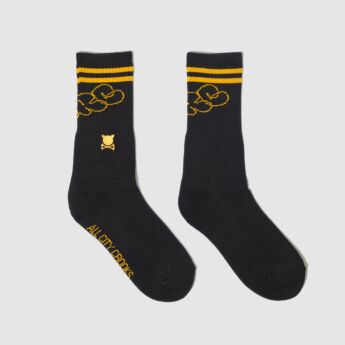 "All City" Black/Mustard Socks