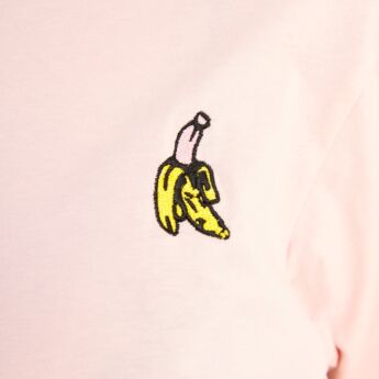 "Banana" Pale Rose Longsleeve T-Shirt