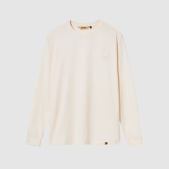 "Essential Logo" Off White Longsleeve T-Shirt