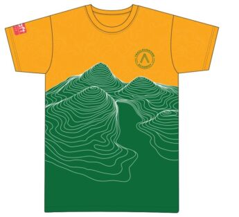 "Men's Stride" Mustard/Green T-Shirt