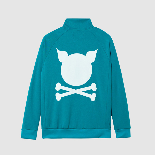 "Crooked" Teal/Aqua Track Top
