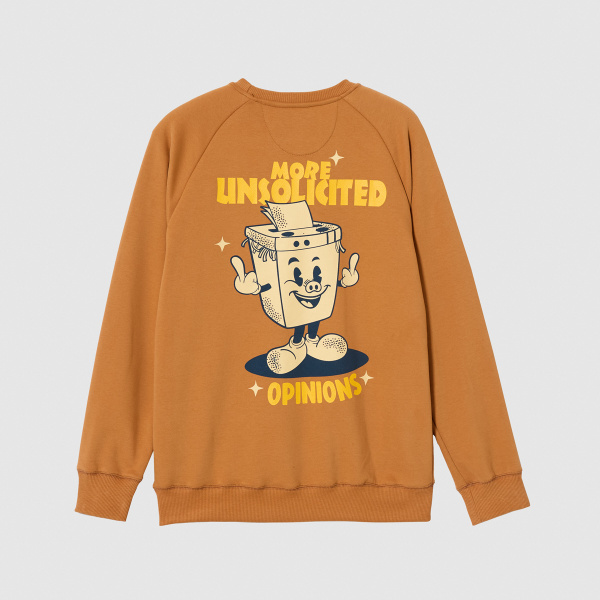 "More Unsolicited Opinions" Brown Sweatshirt