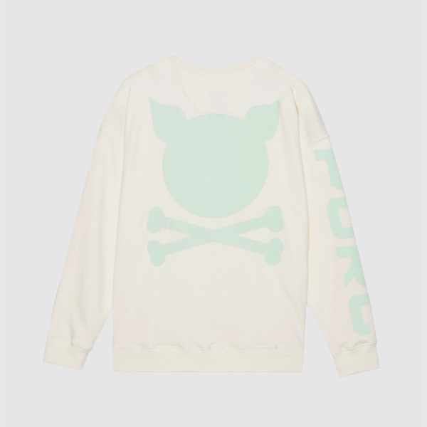 "Digital" Off White Oversized Sweatshirt
