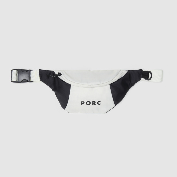 "Incognito" Off white/Black Reversible Hip Bag