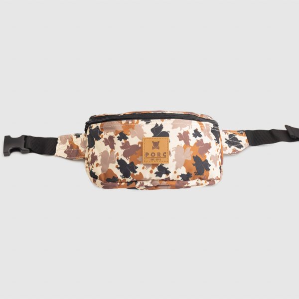 "Camouflage" Brown Hip Bag