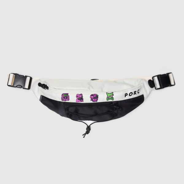 "Summit" Black/Off white Hip Bag